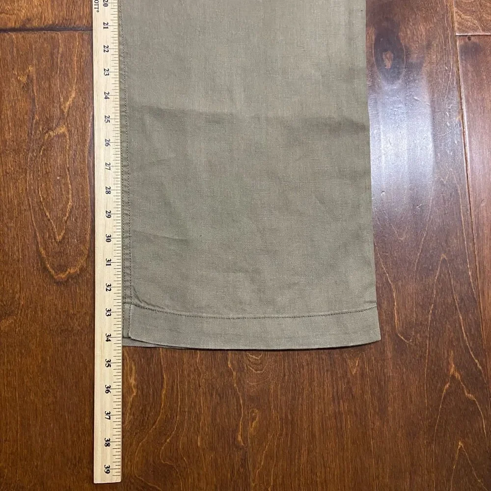 Old Navy Casual Loose Relaxed Fit Tan Brown Linen Pants Men's Size 42W x 32L